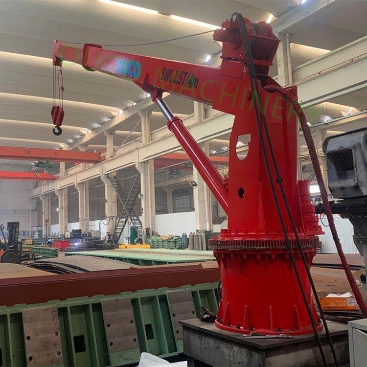 Marine Deck Telescopic Boom 8M Offshore Pedestal Crane