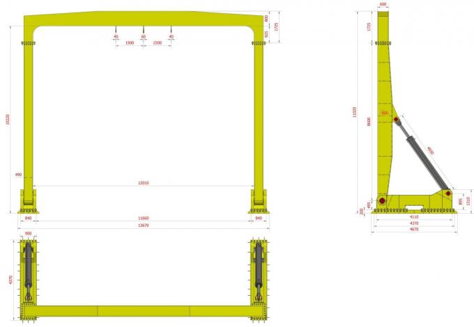 35 TON SWL Marine A Frame for OSV Vessel