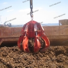 Electro Hydraulic Garbage Grab Bucket Structure Q355 Six Flaps