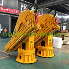 ABS Certified Yellow 1T 10M Marine Cranes Hydraulic Foldable Boom