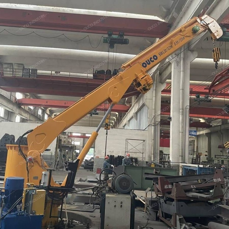 High-Performance 0.5 Ton Telescopic Boom Crane for Offshore Support Vessels