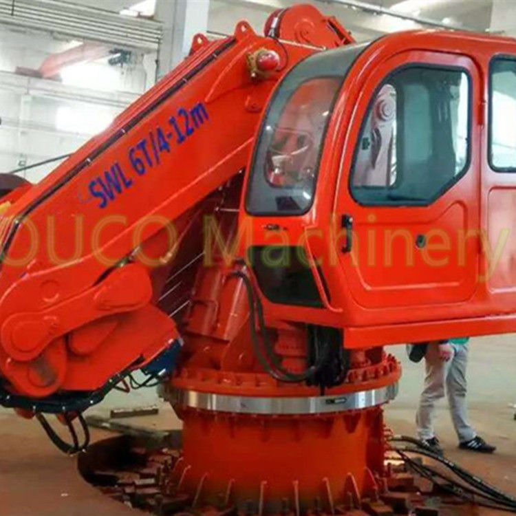 6t Offshore Pedestal Hydraulic Folding Boom Crane