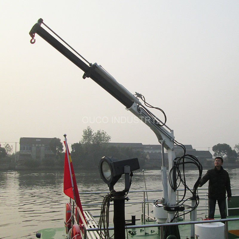 Factory Steel 0.35T 3.5M Telescopic Boom Crane Lifting Mini Knuckle mobile boat Marine
