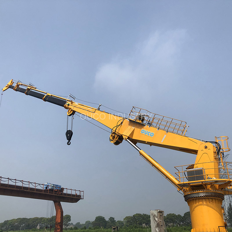 Certified ABS 1.5t 36.6m Telescopic Boom Crane Marine Customized